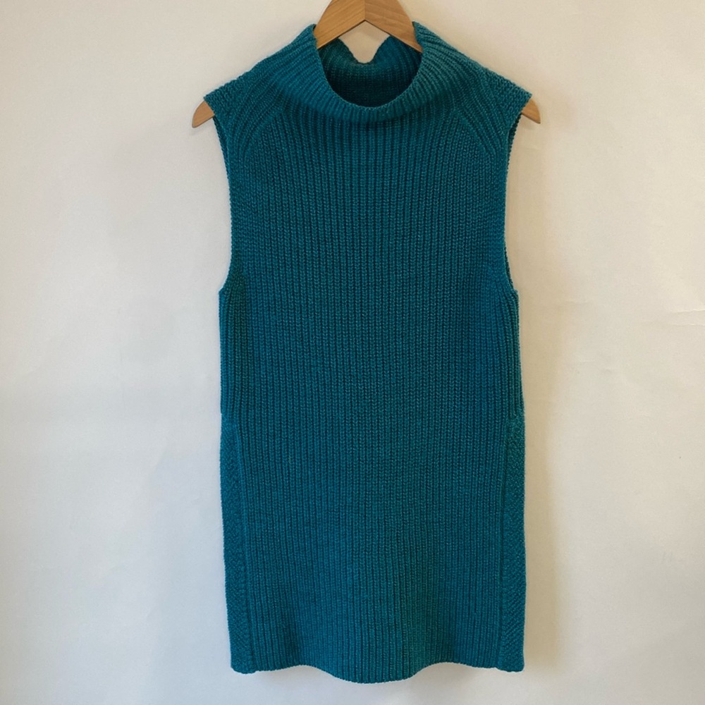 Wilfred dark teal knit sweater vest